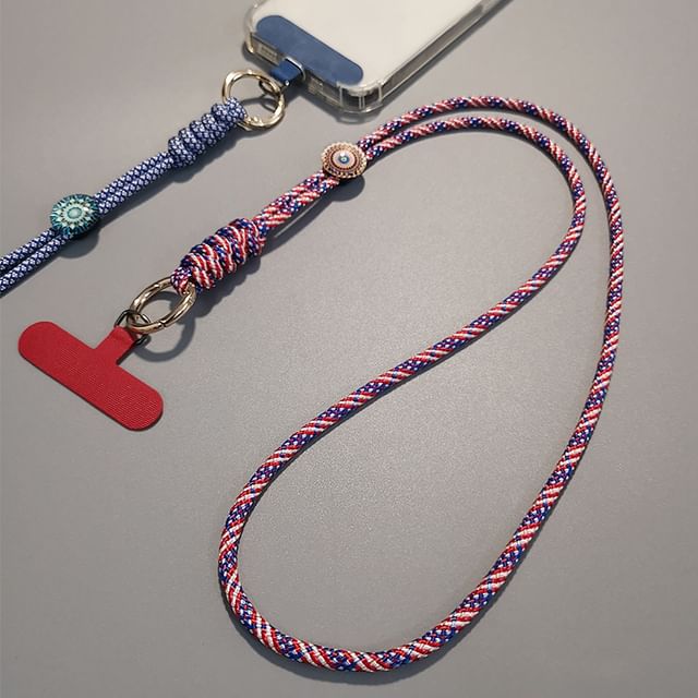 Woven Cord Phone Lanyard with Lanyard Pad