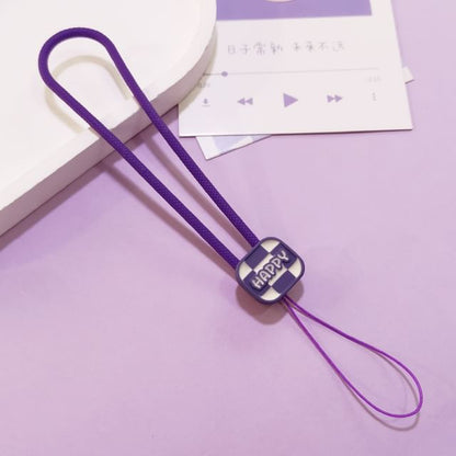 Lettering Checker Silicone Phone Strap