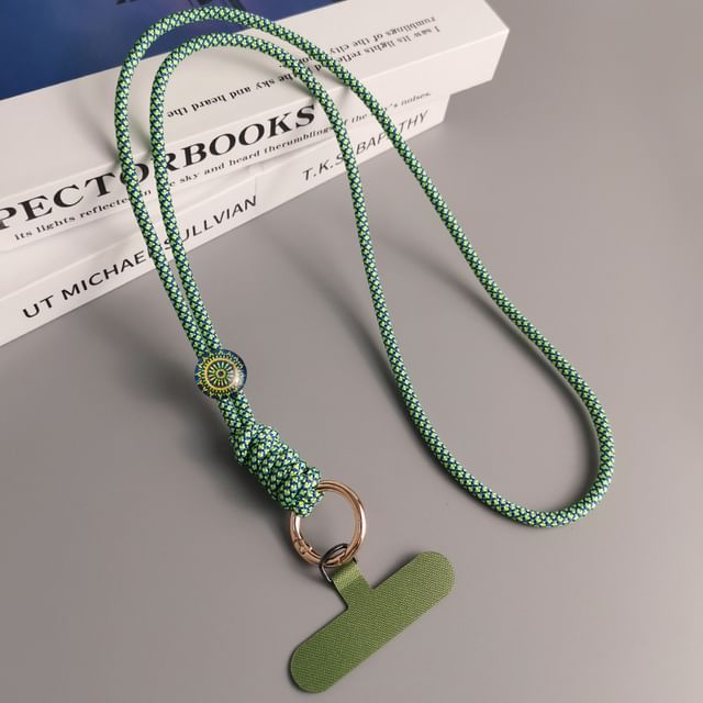 Woven Cord Phone Lanyard with Lanyard Pad