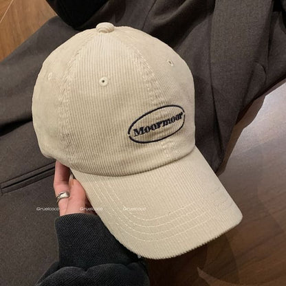 Lettering Corduroy Cap