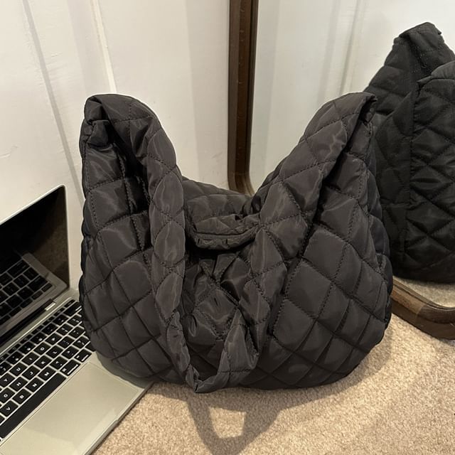 Plain Quilted Crossbody Bag