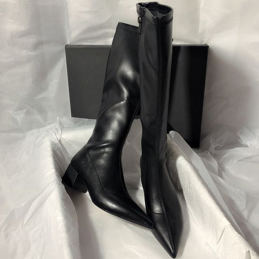Pointed Toe Knee High Boots