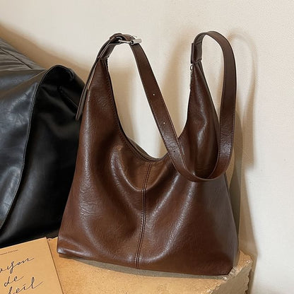 Bag Leather Faux Tote Plain