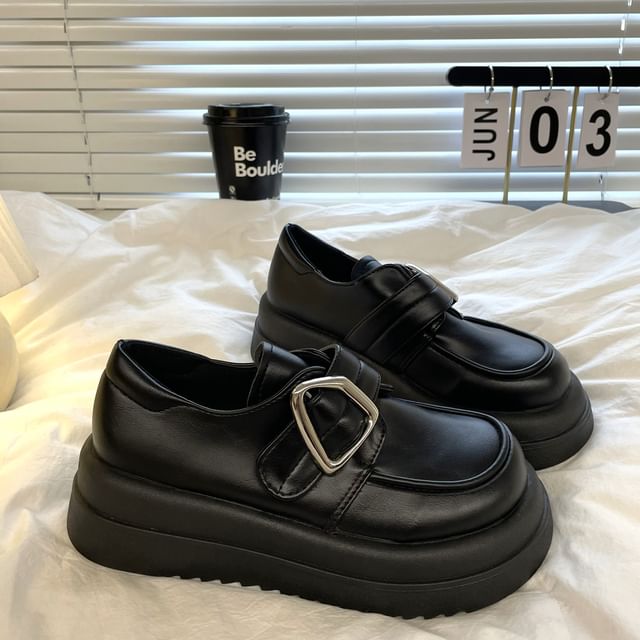 Platform Buckled Loafers