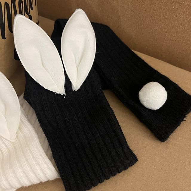 Asymmetrical Rabbit Ear Socks