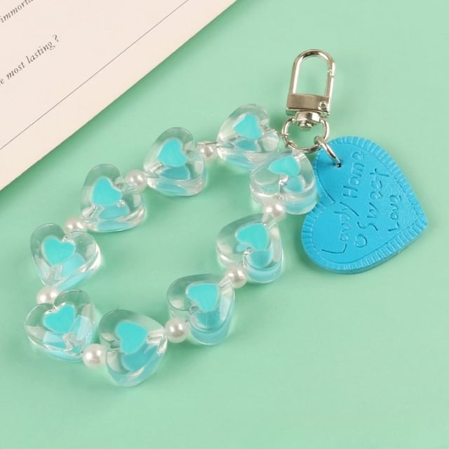 Heart Acrylic Bag Charm Keyring