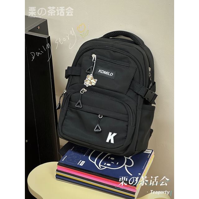 Lettering Buckle Backpack