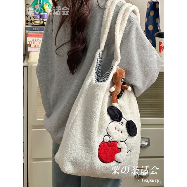 Cartoon Fleece Tote Bag