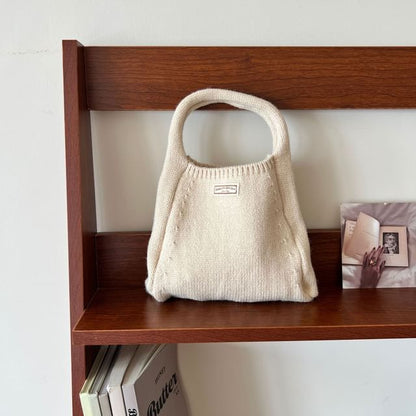 Plain Knit Tote Bag