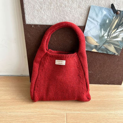 Plain Knit Tote Bag