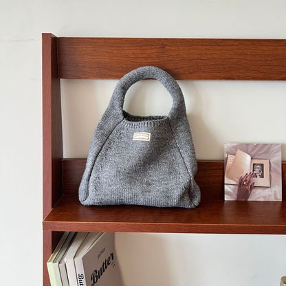 Plain Knit Tote Bag
