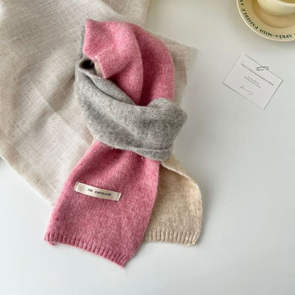 Color Block Knit Scarf