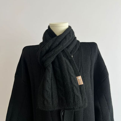 Plain Cable Knit Scarf
