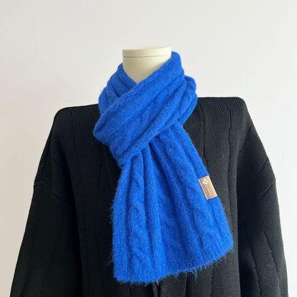 Plain Cable Knit Scarf