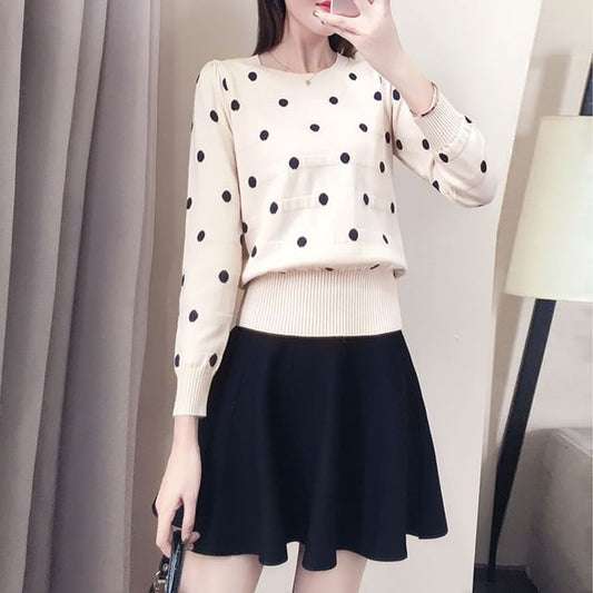 Crew Neck Dotted Sweater