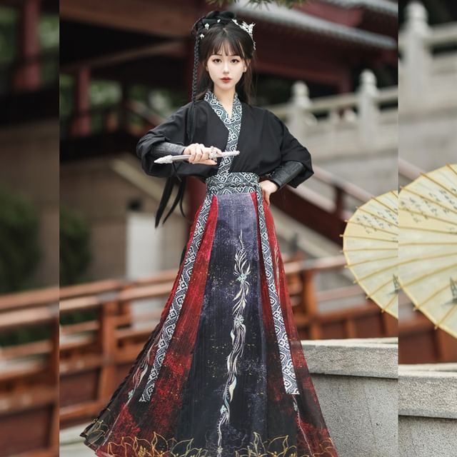 Floral Hanfu Costume Set