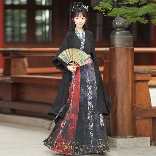 Floral Hanfu Costume Set