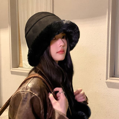 Pom Pom Faux Shearling Hat
