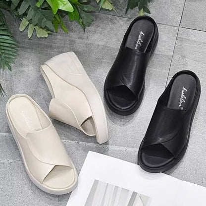 Platform Wedge Slide Sandals