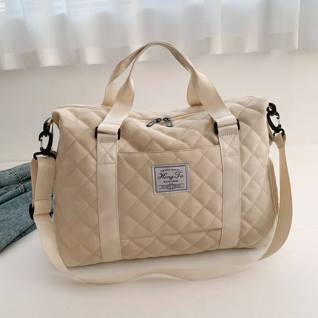 Applique Quilted Carryall Bag