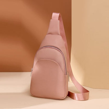 Plain Faux Leather Sling Bag