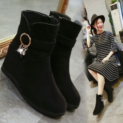 Short Snow Boots Hidden-Wedge