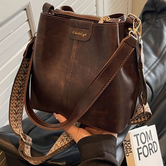 Bucket Faux Leather Bag