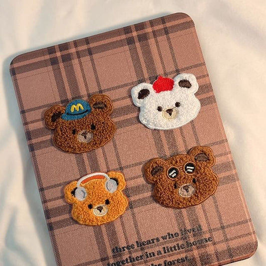 iPad Case Bear Plaid