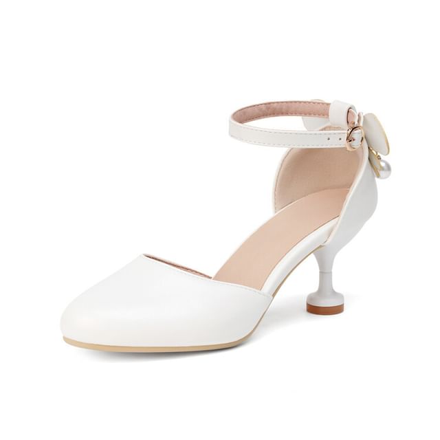 Bow Ankle Strap D'Orsay Pumps