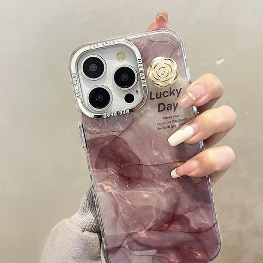Print Marble Case Floral Phone