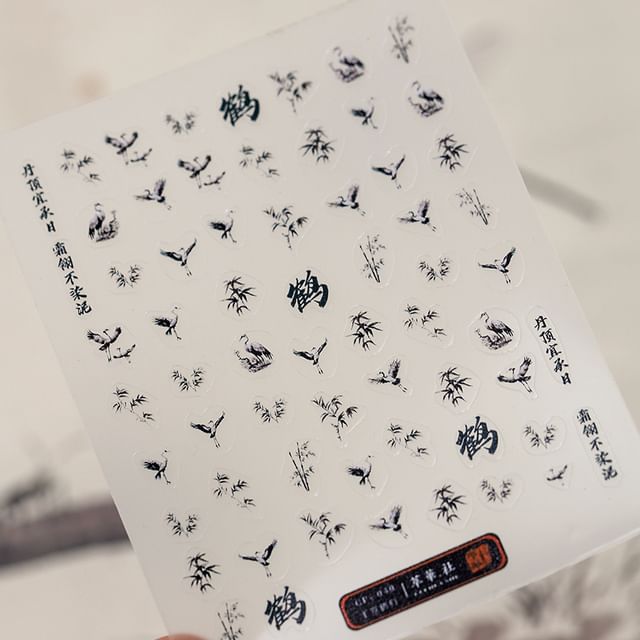 Crane Nail Art Stickers (Various Designs)