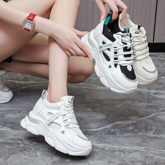 Lettering Platform Sneakers