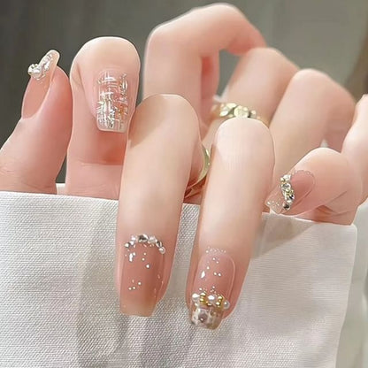 Faux Pearl Press-On Nails