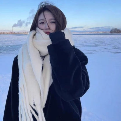 Fringed Plain Scarf