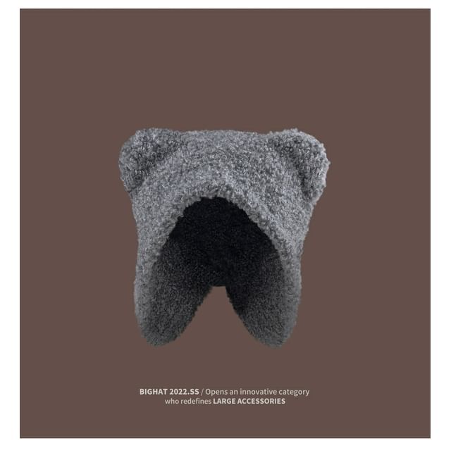 Bear Ear Fleece Bonnet Hat