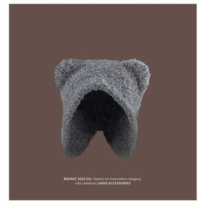 Bear Ear Fleece Bonnet Hat