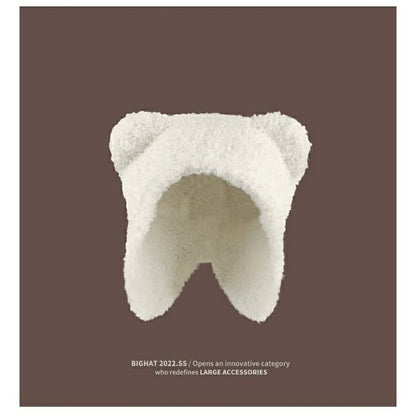 Bear Ear Fleece Bonnet Hat