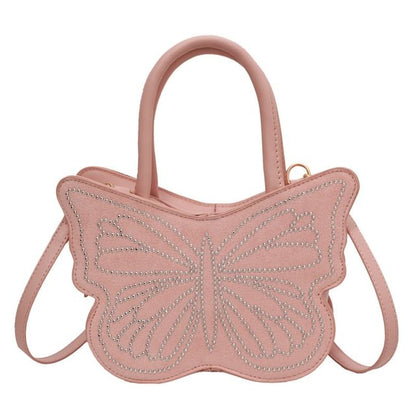 Butterfly Studded Crossbody Bag