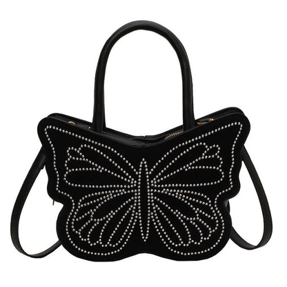 Butterfly Studded Crossbody Bag