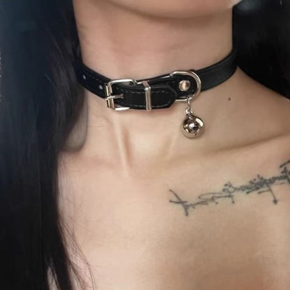 Leather Faux Choker
