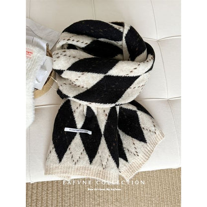 Scarf Argyle Knit