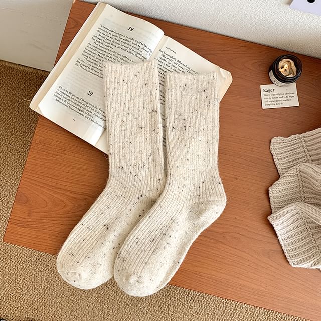 Dotted Ribbed Socks / Set