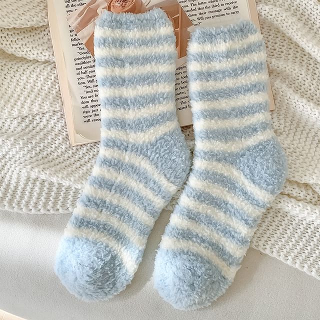 Striped Fleece Socks / Set