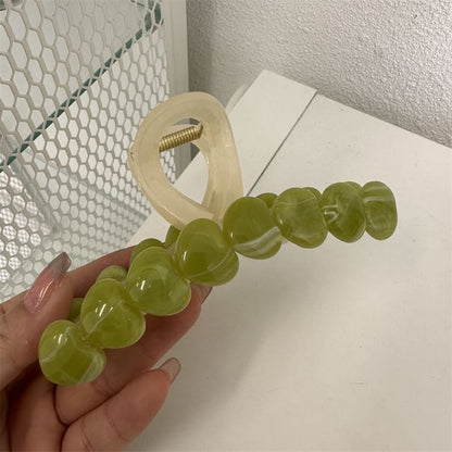 Pince à cheveux en acétate en forme de cœur