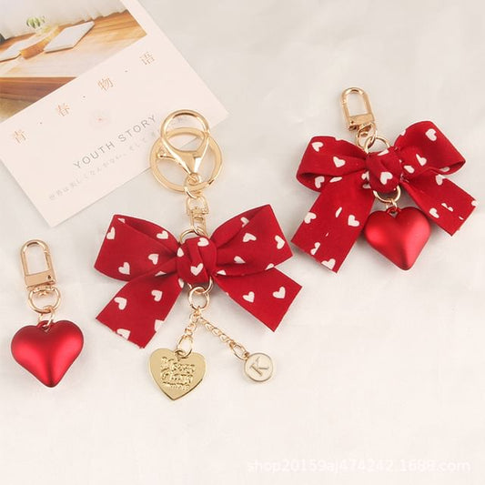 Heart / Ribbon Keyring (Various Designs)