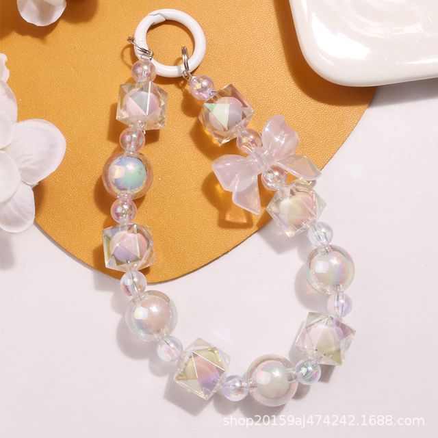 Bow Bead Acrylic Bag Charm