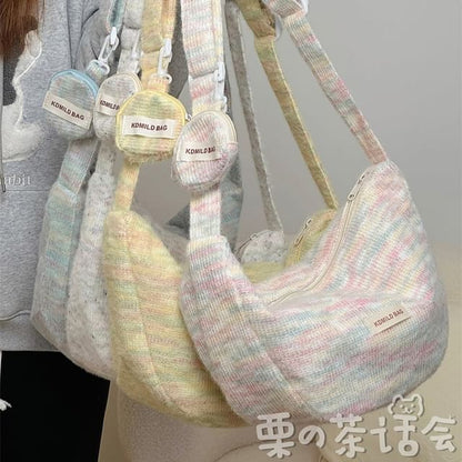 Applique Crossbody Bag / Coin Purse / Bag Charm / Set