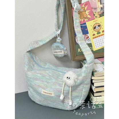 Patterned Crossbody Bag / Bag Charm / Coin Purse / Set