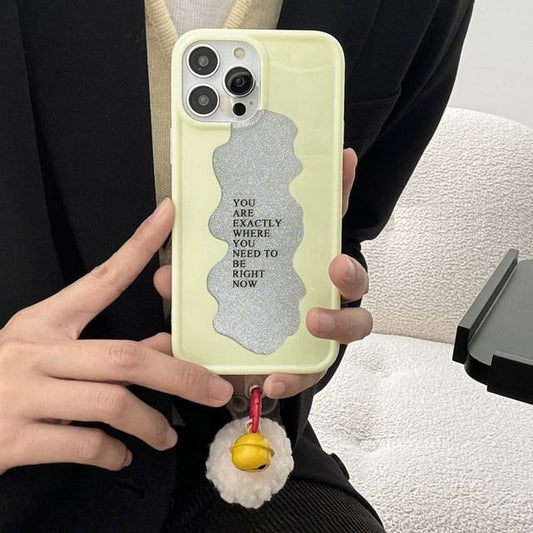 Case Phone Lettering Pom Bell