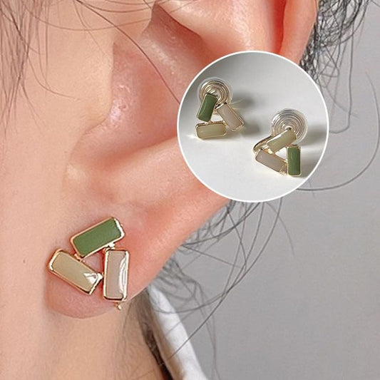 Clip-On Earring Glaze Geometric